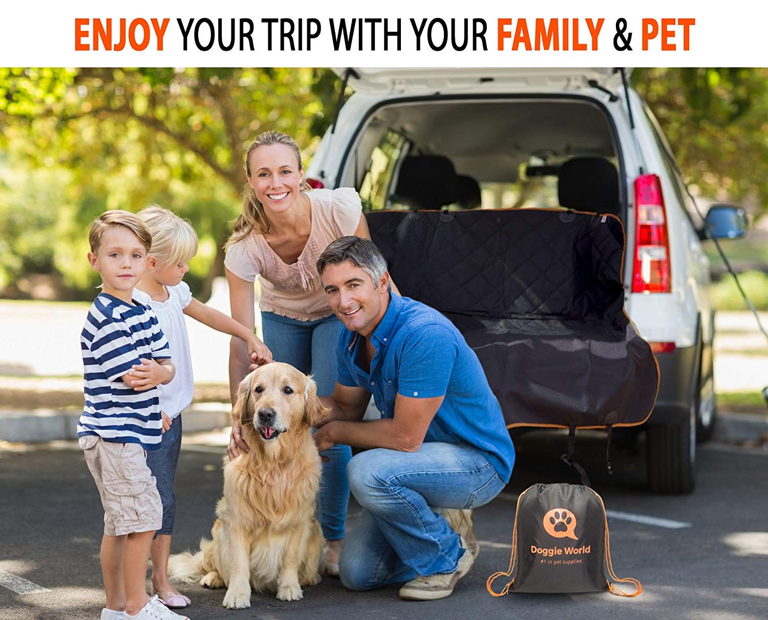 Doggie World dog seat cover waterproof top layer shields from spills