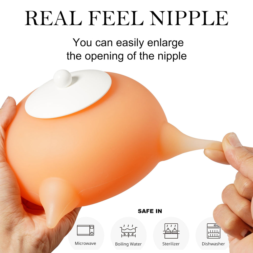 Doggiema 10ml syringe-compatible nipple provides precise milk volume control.