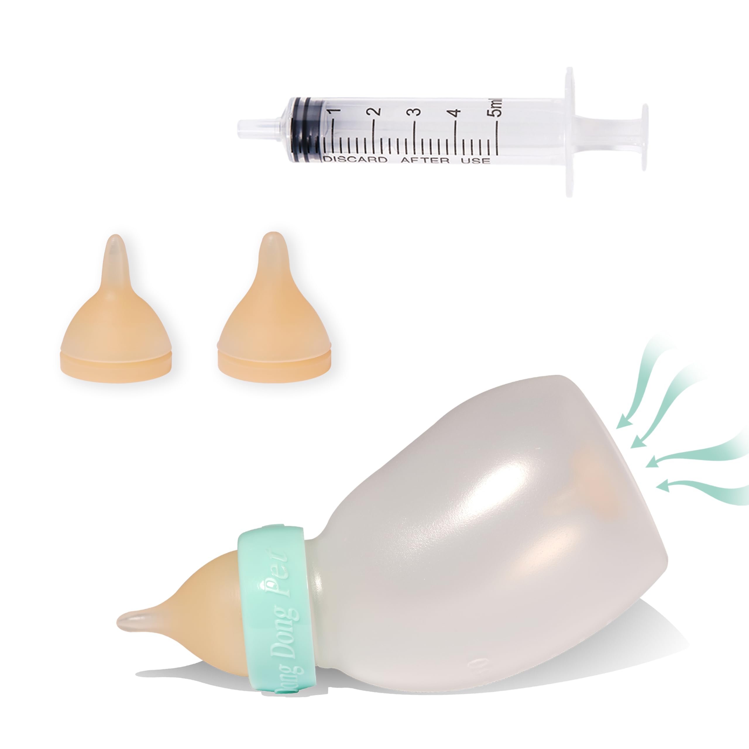 Doggiema angled feeder bottle supports comfortable kitten nursing.