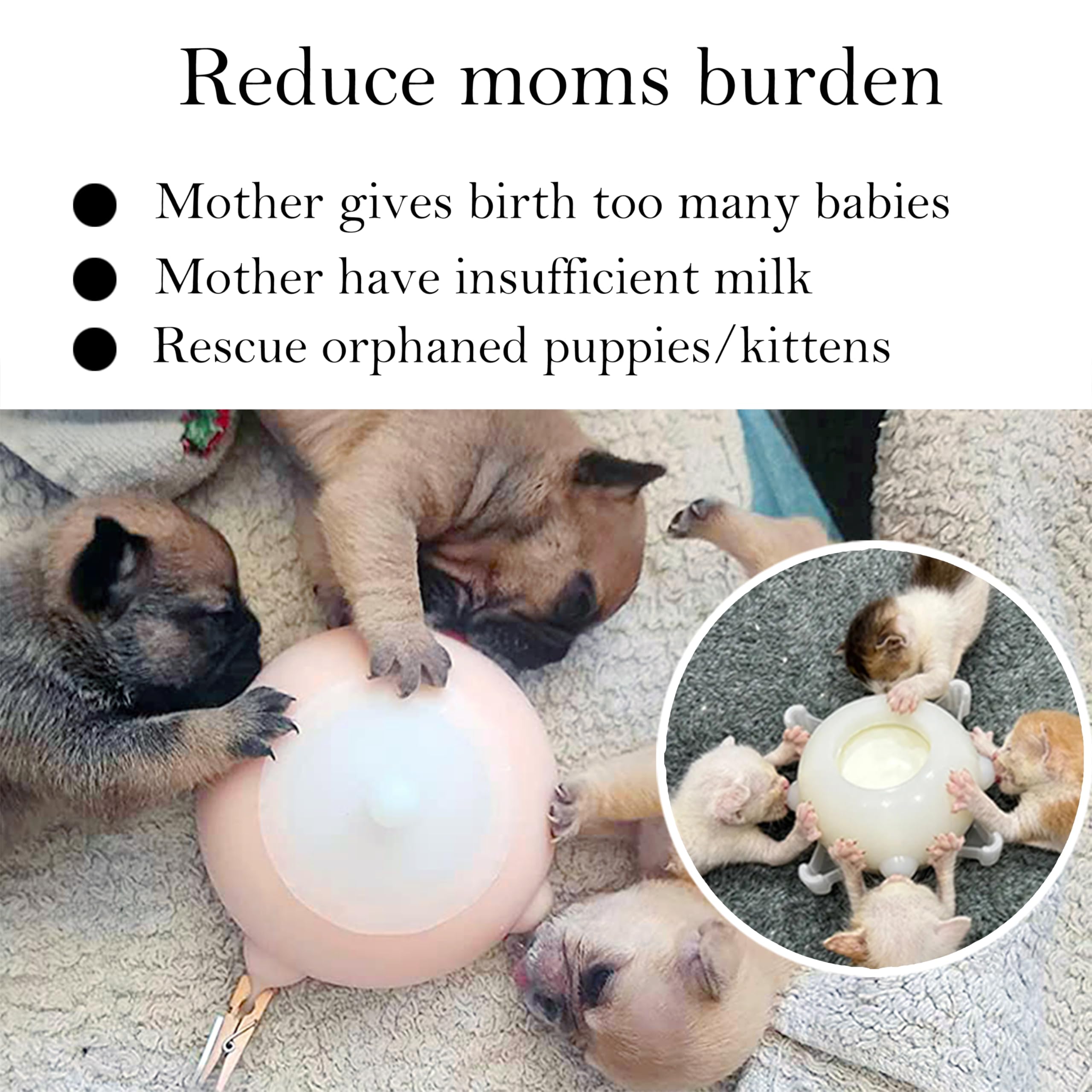 Doggiema puppy milk feeder nipple detail highlights realistic flow for comforting nursing.