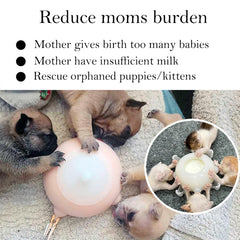 Doggiema puppy milk feeder nipple detail highlights realistic flow for comforting nursing.