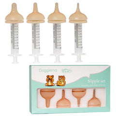 Doggiema silicone feeding nipple with four sizes supports natural growth stages.