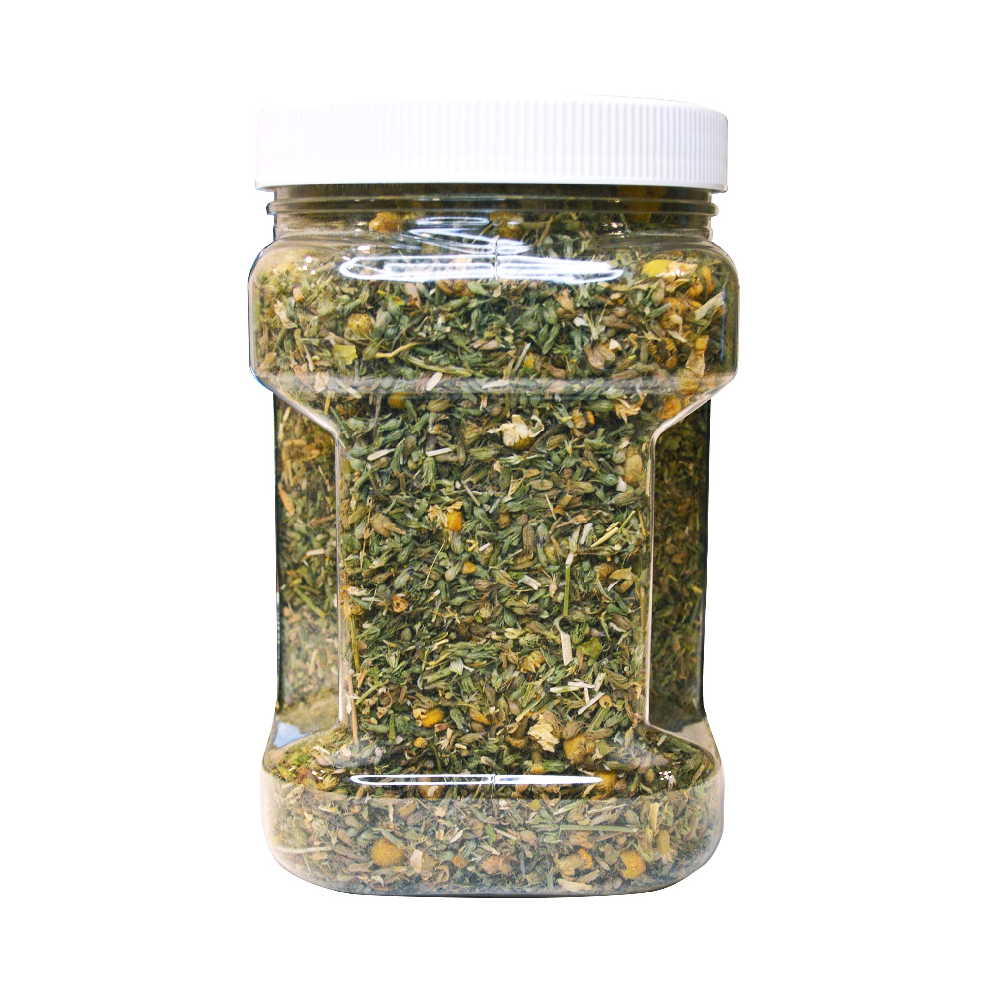 Open refill jar with scoop for easy dosing on meals