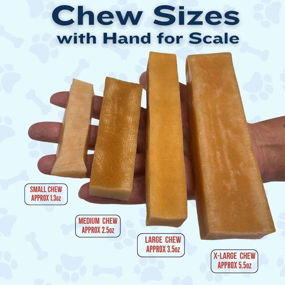 Doggo Dog Chew small dog chew size displayed enables smaller breeds to enjoy.