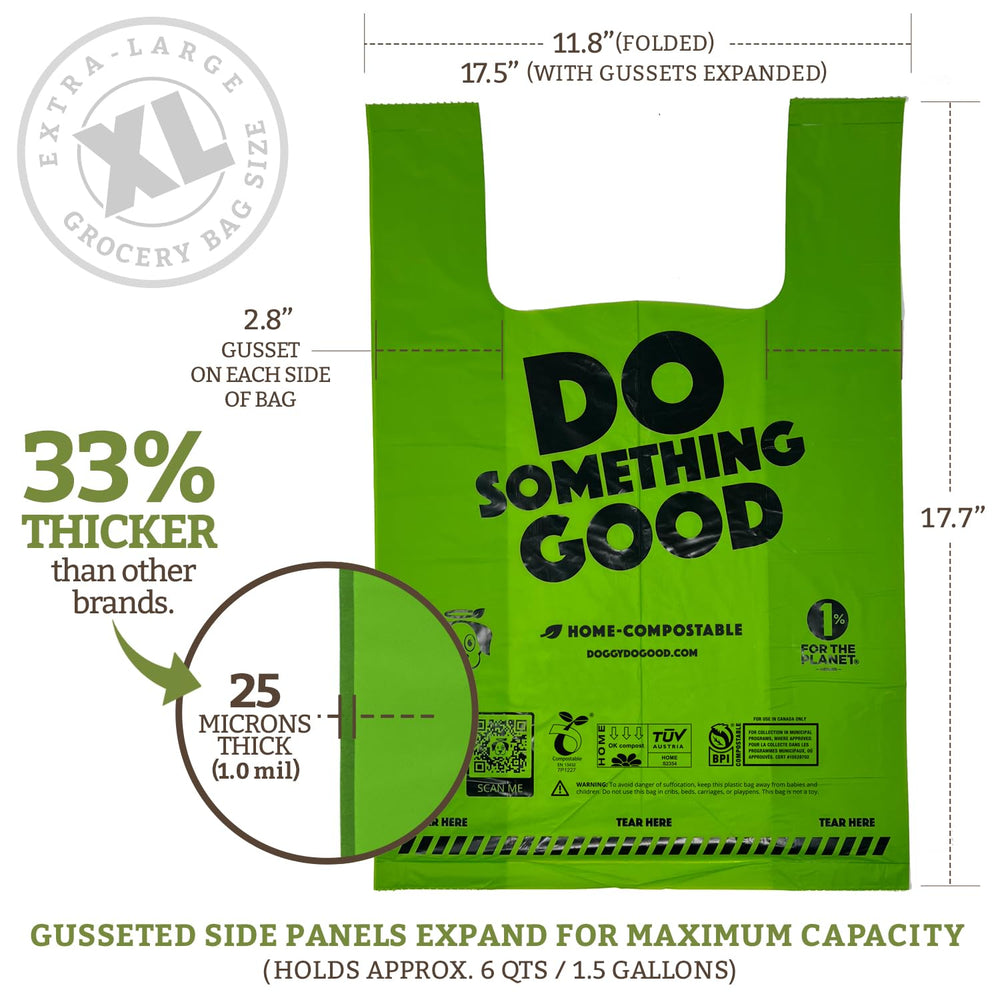 Easy-open roll shown for quick bag access during walks.