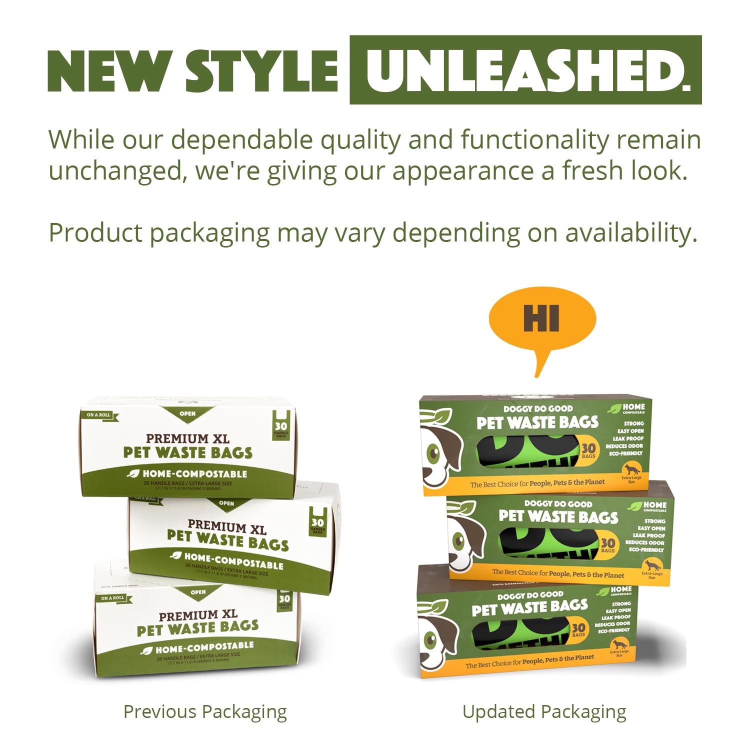 Ultra thick, leak-proof bags protect hands during cleanup.