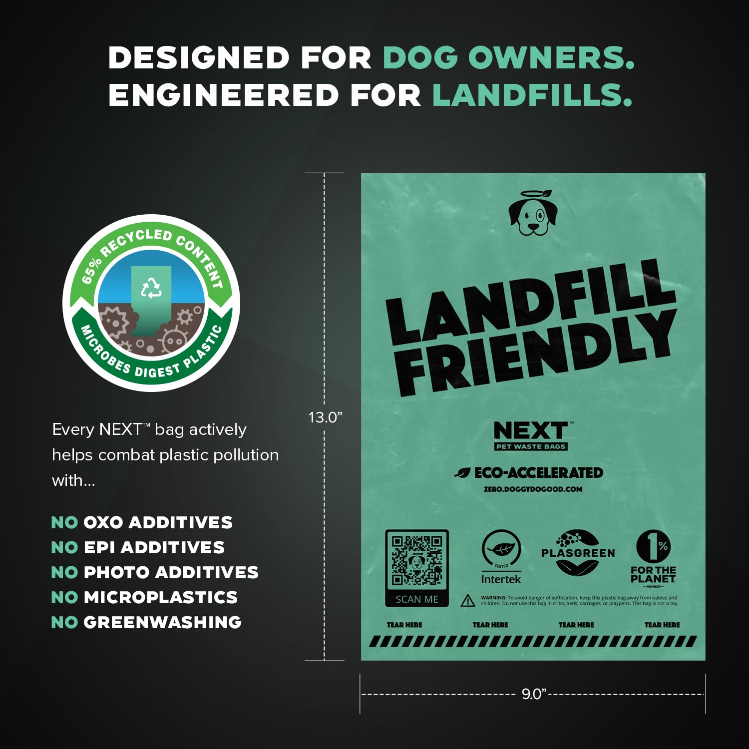 Doggy Do Good Next Waste Bags are unscented for sensitive noses.