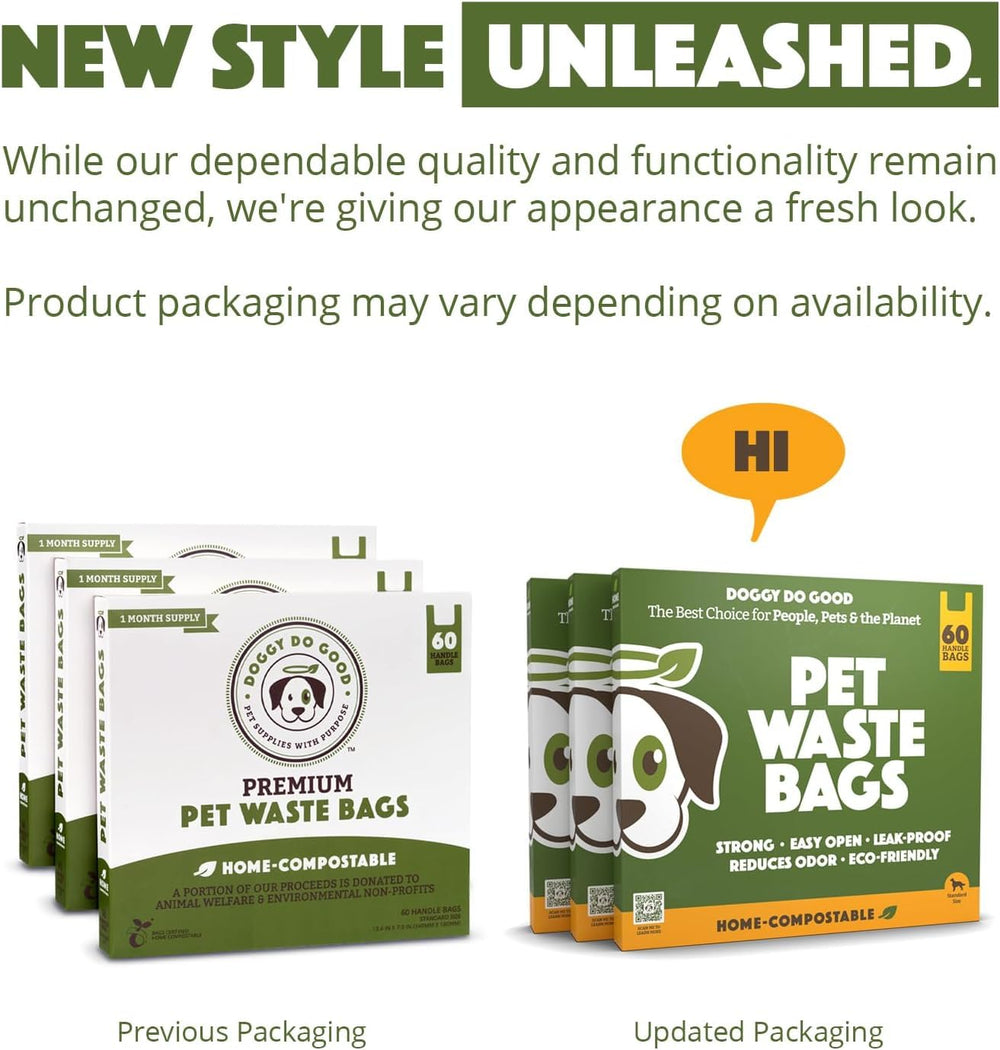 Doggy Do Good unscented thick poop bags prevent odors during cleanup.