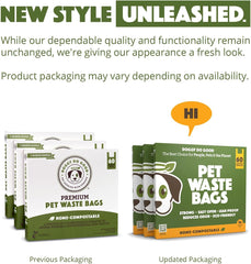 Doggy Do Good unscented thick poop bags prevent odors during cleanup.