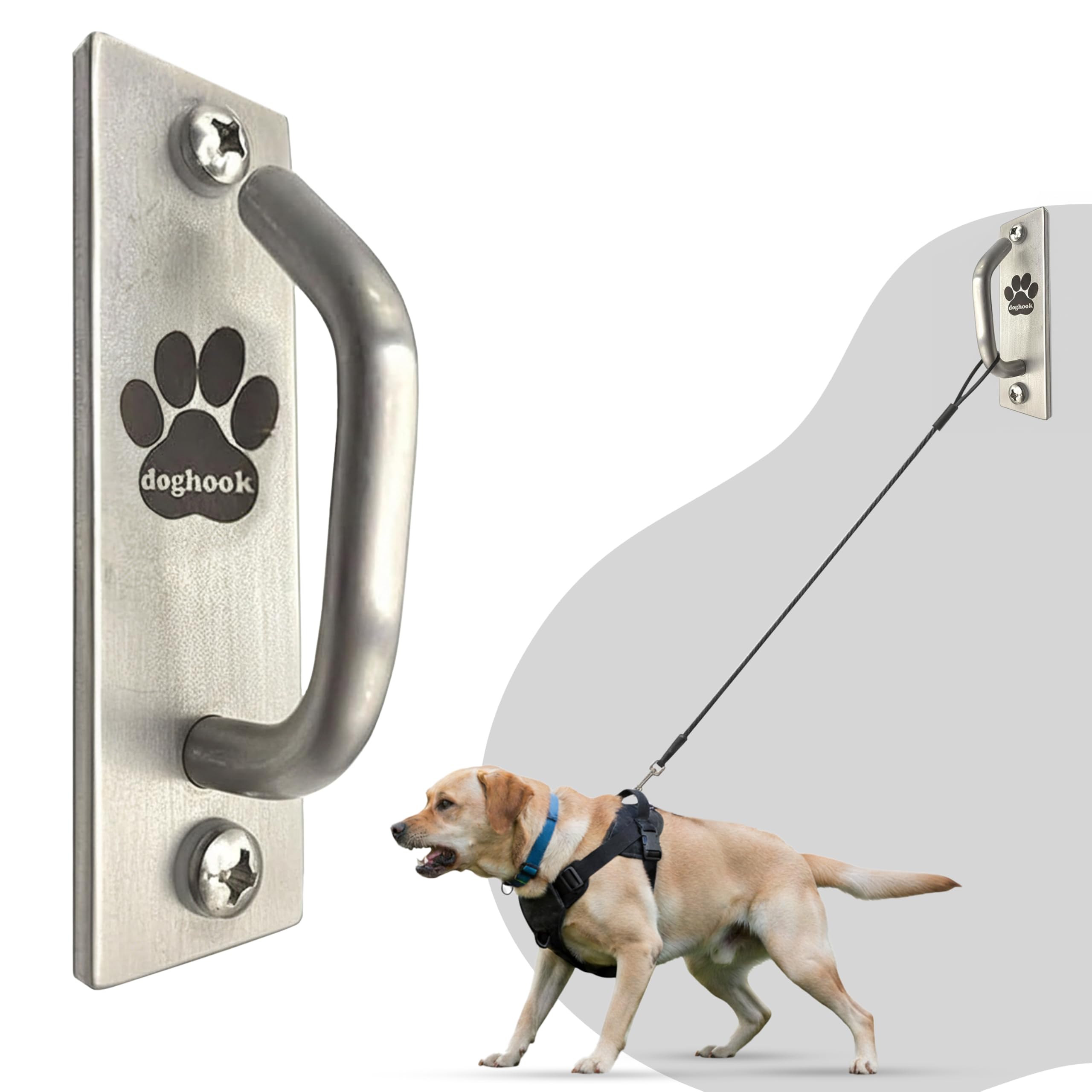 Doghook heavy-breed capacity withstands energetic dogs like retrievers.