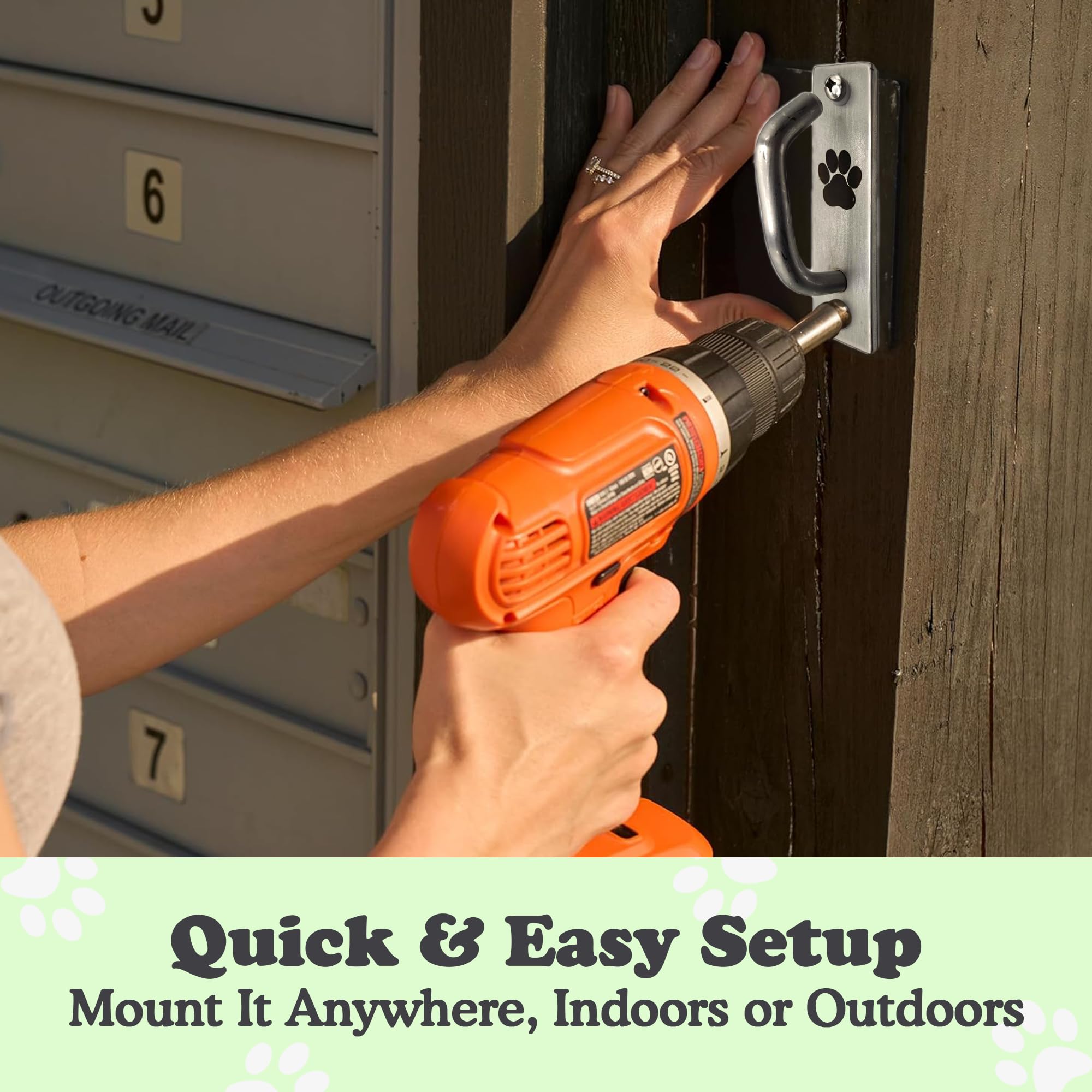 Doghook stainless-steel leash hook showcases durable construction ideal for busy households.