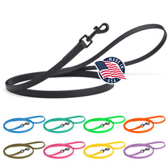 Dogline Biothane waterproof leash 4ft with sturdy black hardware