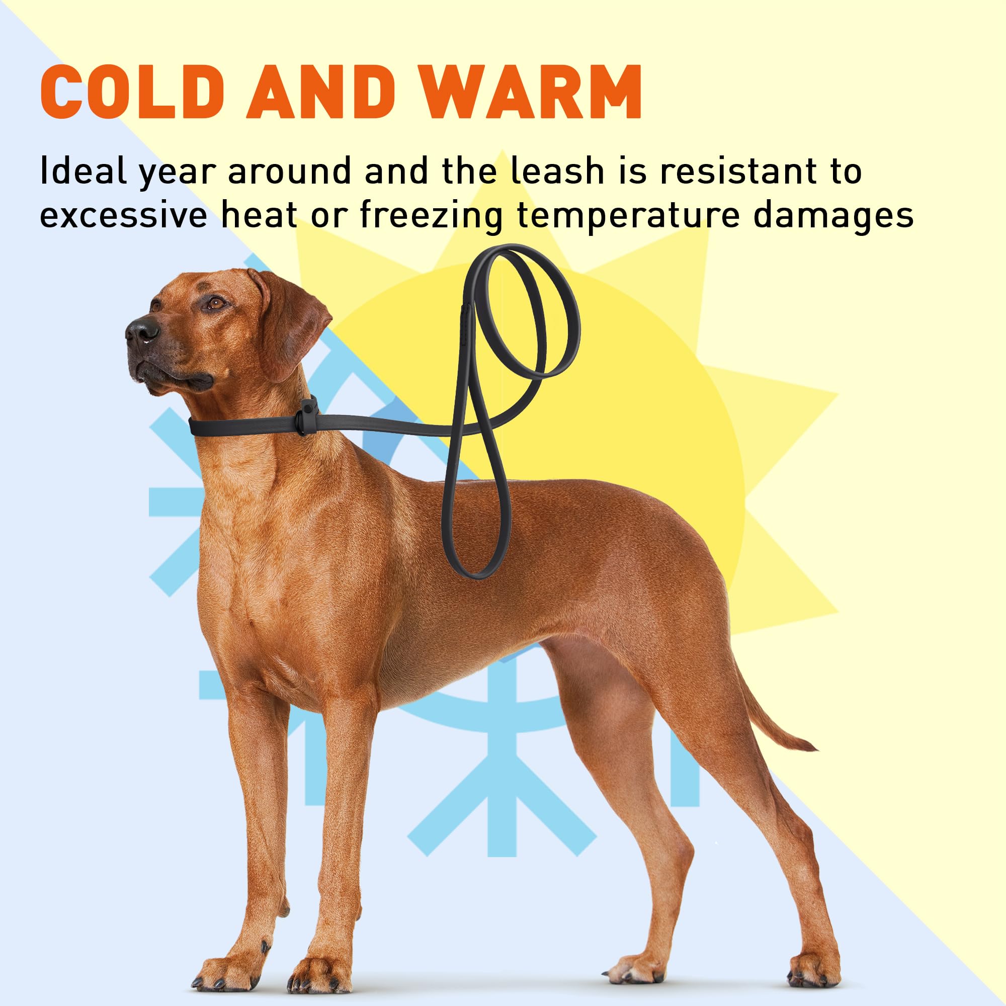 Dogline slip leash facilitates hands-free walking with comfortable control for owners.
