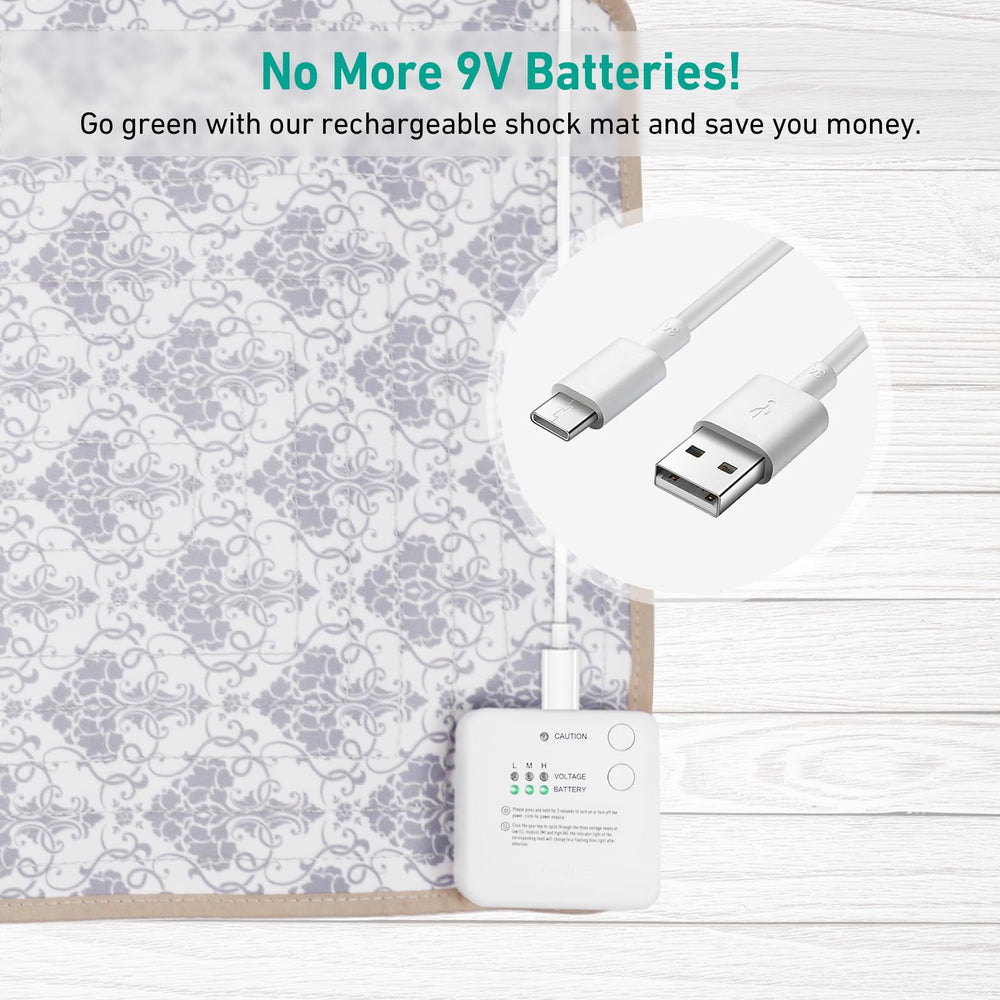 DOGNESS mat battery indicator shows charge status for uninterrupted training.