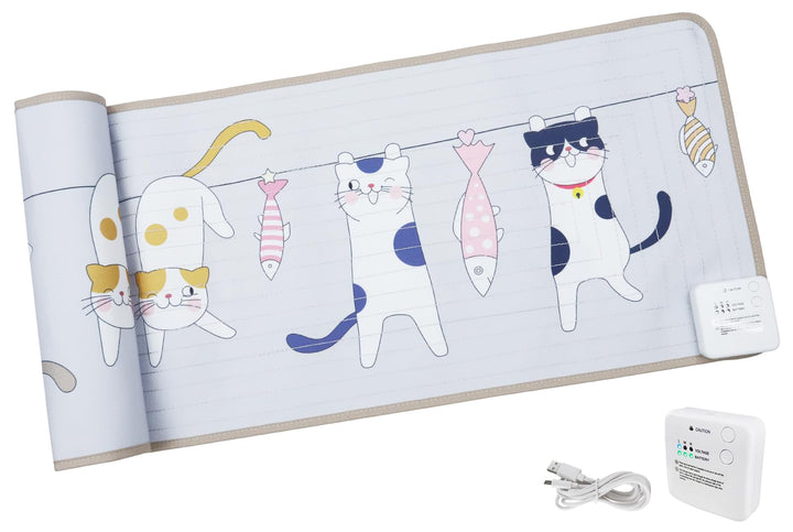 DOGNESS rechargeable pet shock mat on couch deters pets safely.