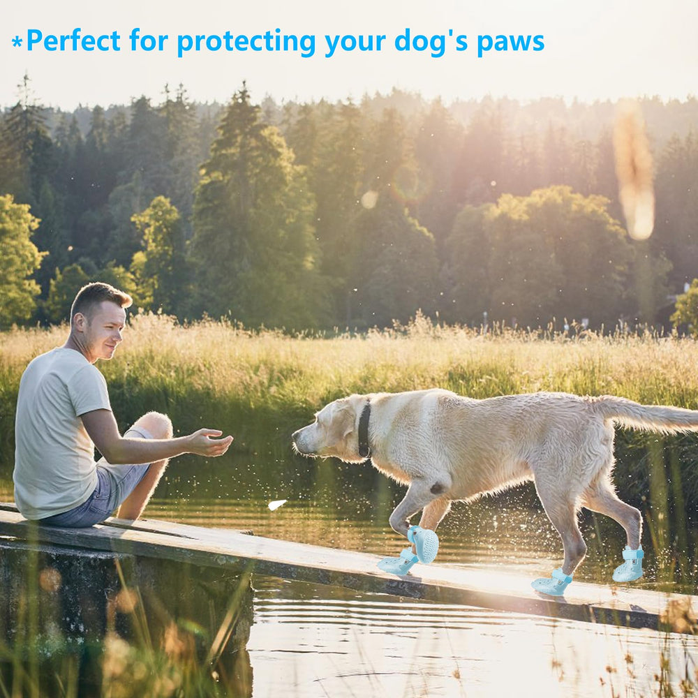 DOGOYS easy-clean dog shoes blue simplify post-walk cleanup