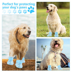 DOGOYS non-slip dog booties blue help prevent slips on slick surfaces