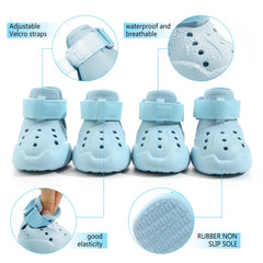 DOGOYS waterproof dog boots blue protect paws from rain and puddles