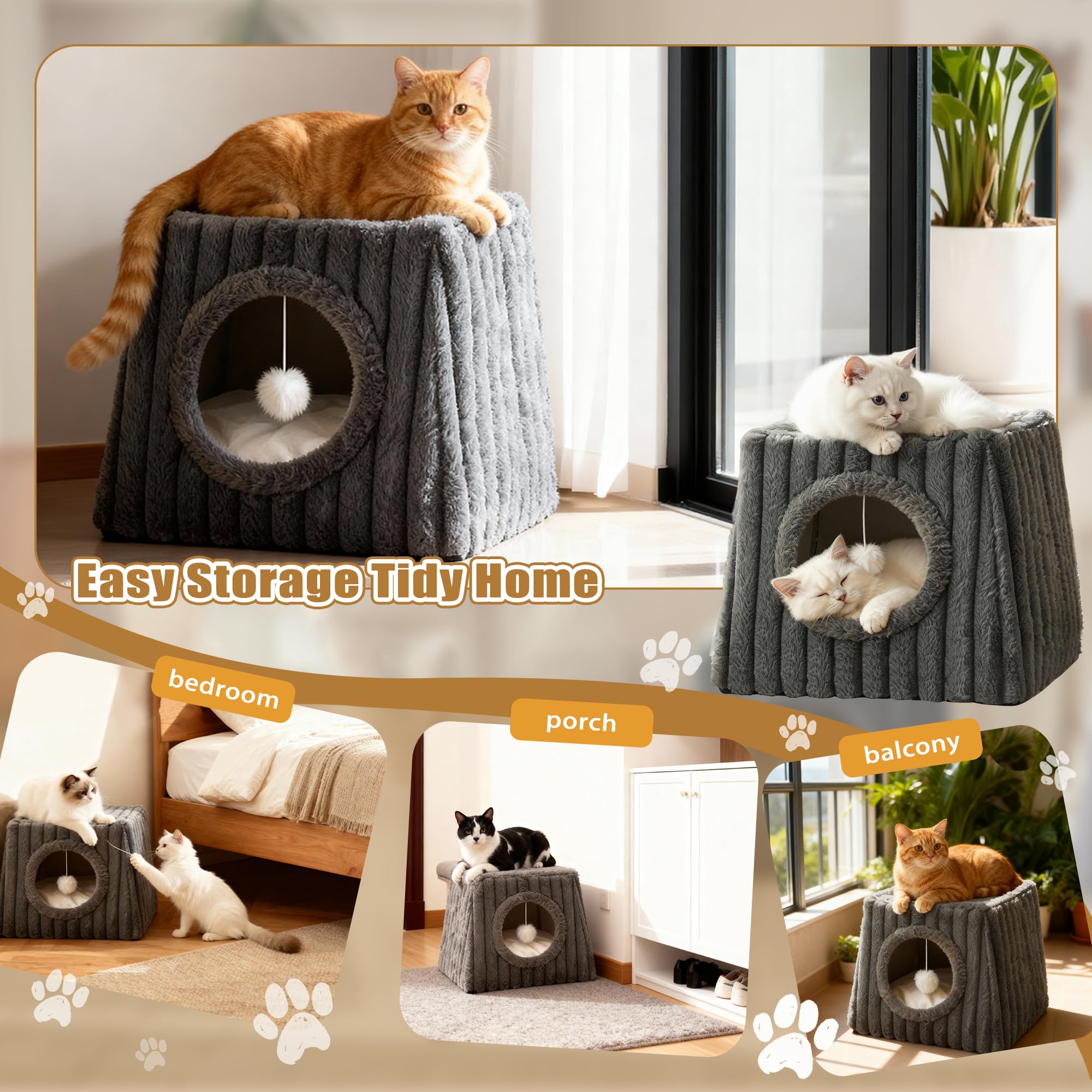 Dogpals cat bed suitable for households with multiple cats.