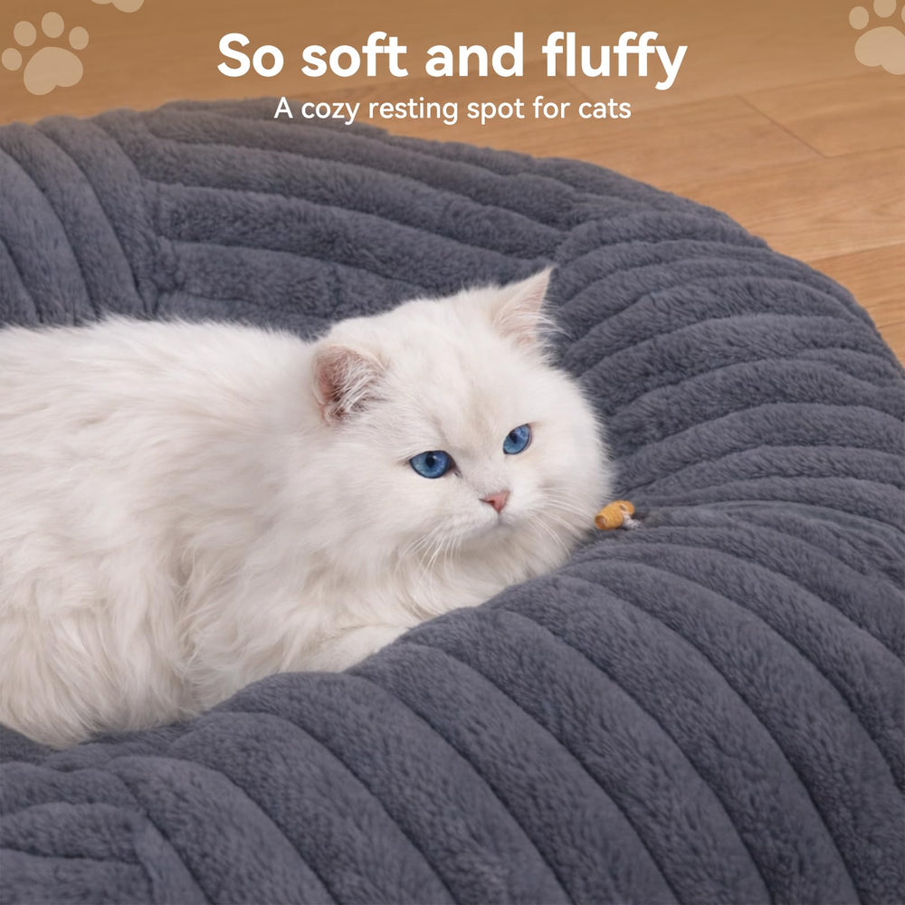 Dogpals cat tunnel bed interior cushion adds warmth and comfort.