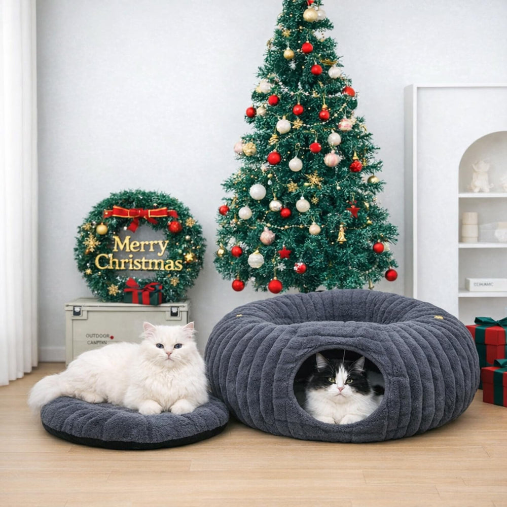 Dogpals cat tunnel bed suitable for small dogs and kittens use.