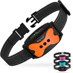 DogRook rechargeable bark collar front view for gentle, no-shock training.