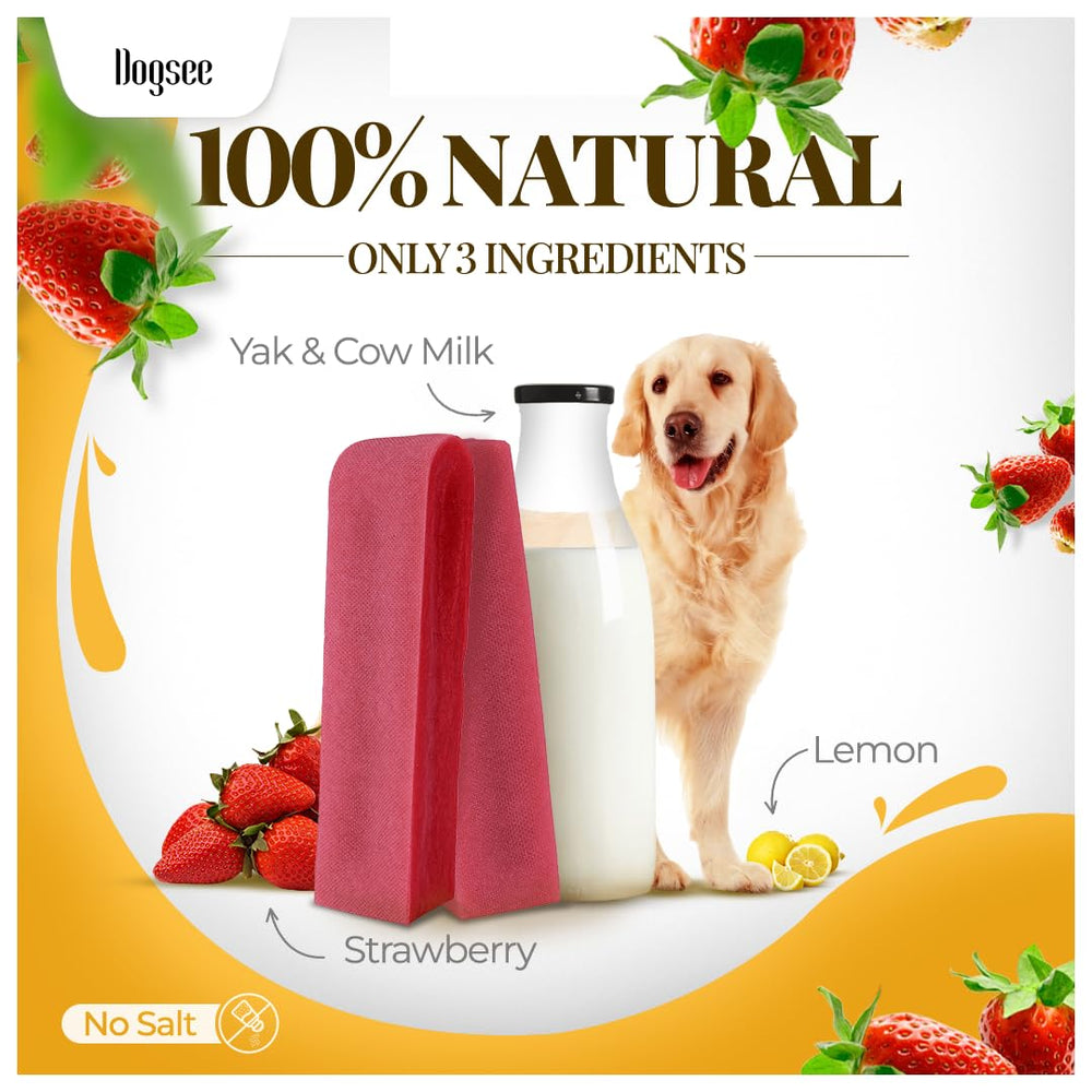 Dogsee Himalayan yak cheese chews showcase a long-lasting, hard texture for dogs