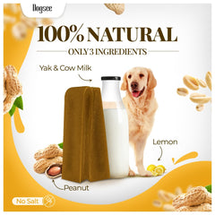 Natural ingredients in Dogsee chews include yak milk and peanuts.
