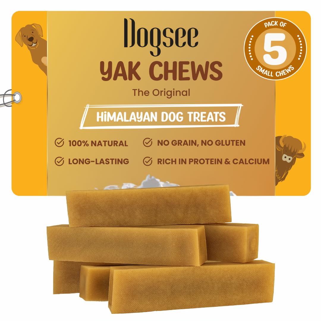 Dogsee Original Himalayan Yak Chews small bars pack, long-lasting chew for small dogs