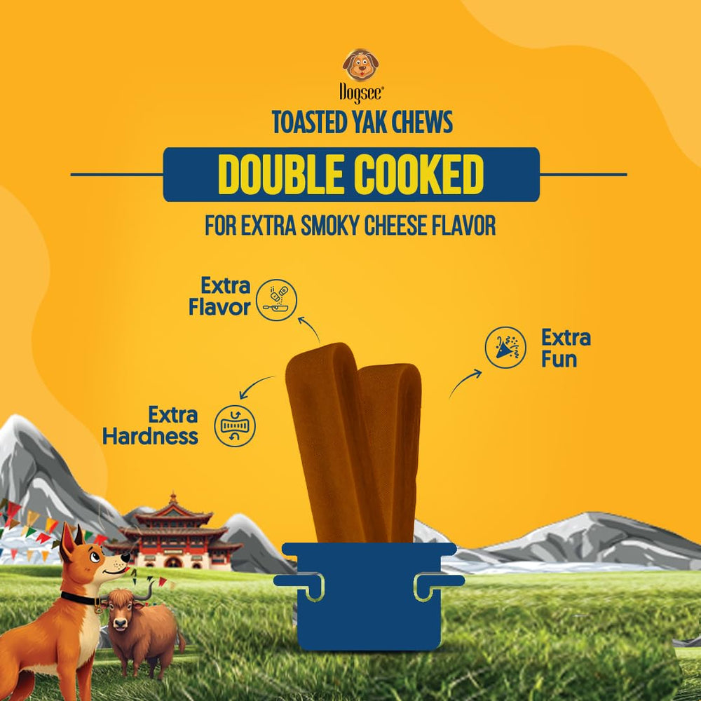 Dogsee Toasted Yak Chews digestible: grain-free and gluten-free treat option.