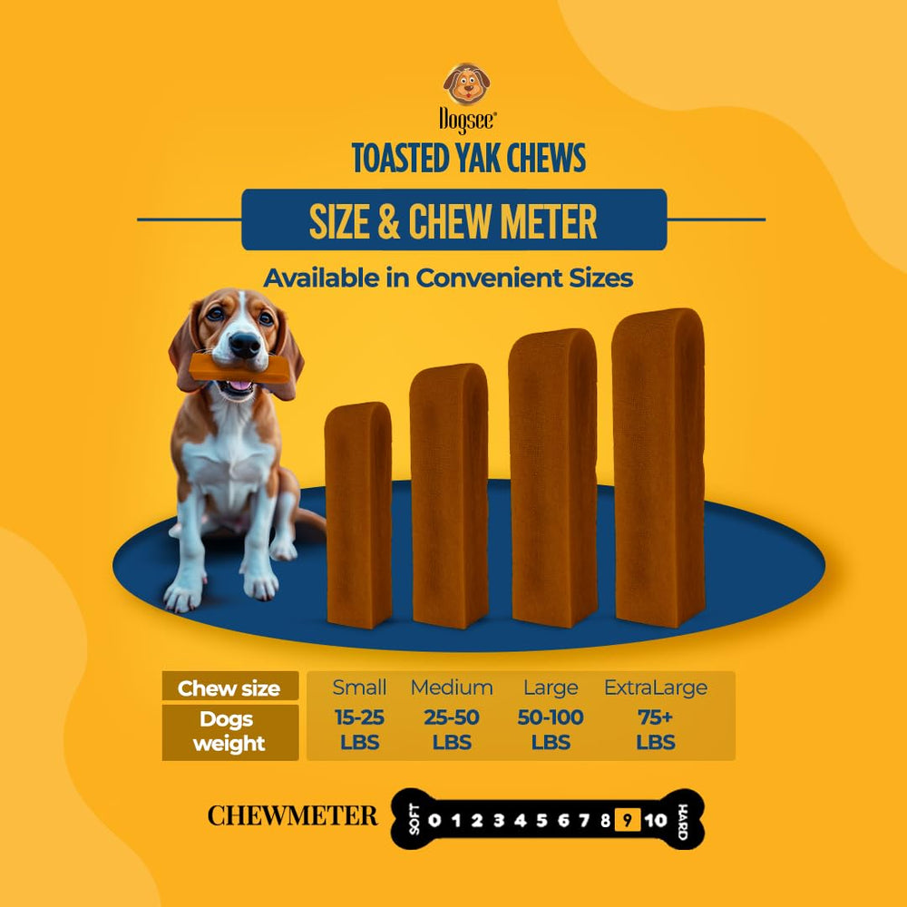 Dogsee Toasted Yak Chews long-lasting flavor: engaging dogs for hours.
