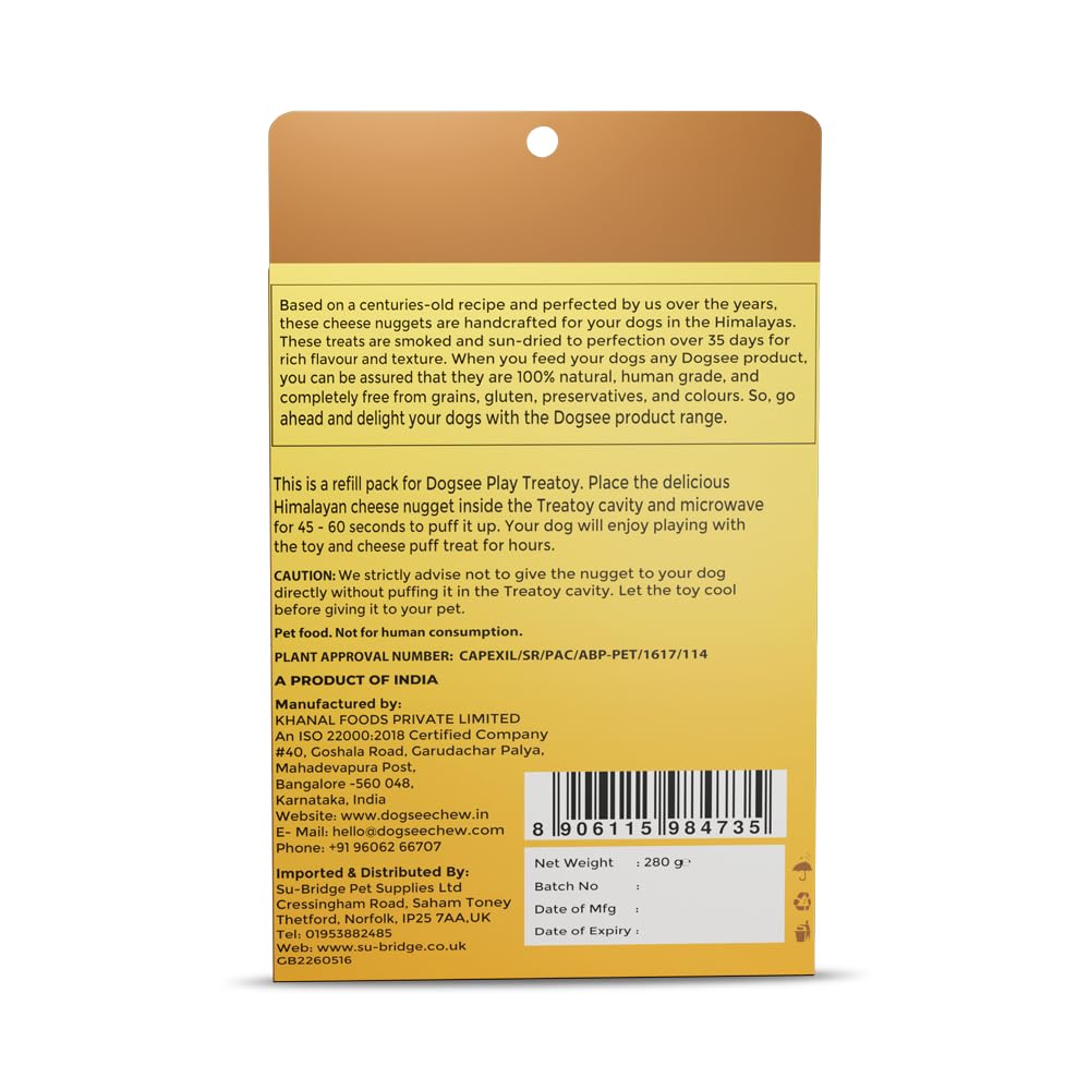 Dogsee Yak Cheese dental chews nuggets, satisfying texture for chewing