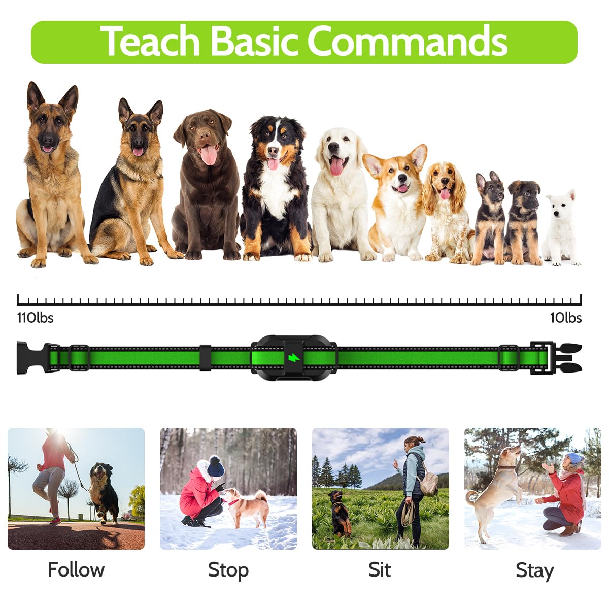 DogStop hands-free design keeps the collar ready for quick outdoor use.