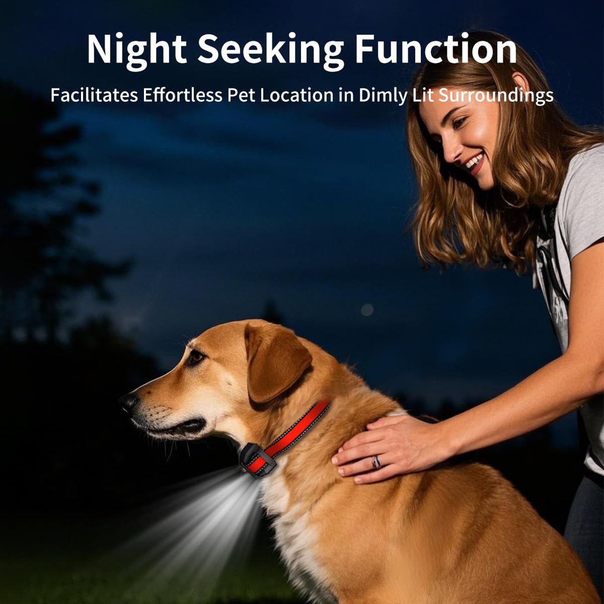 DogStop night light mode helps locating your dog in darkness.