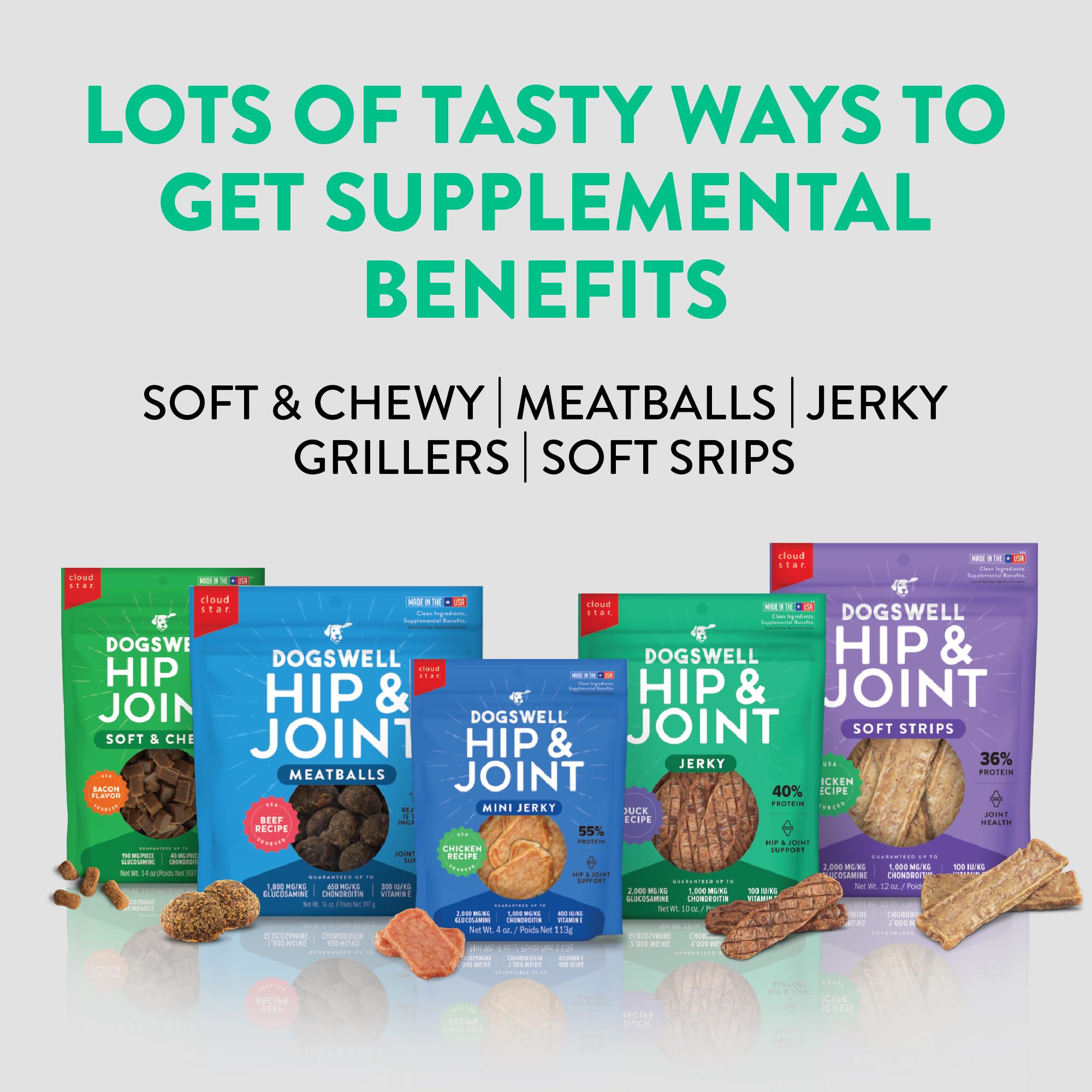 Dogswell 20-ounce bag highlights value-size for mobility treats