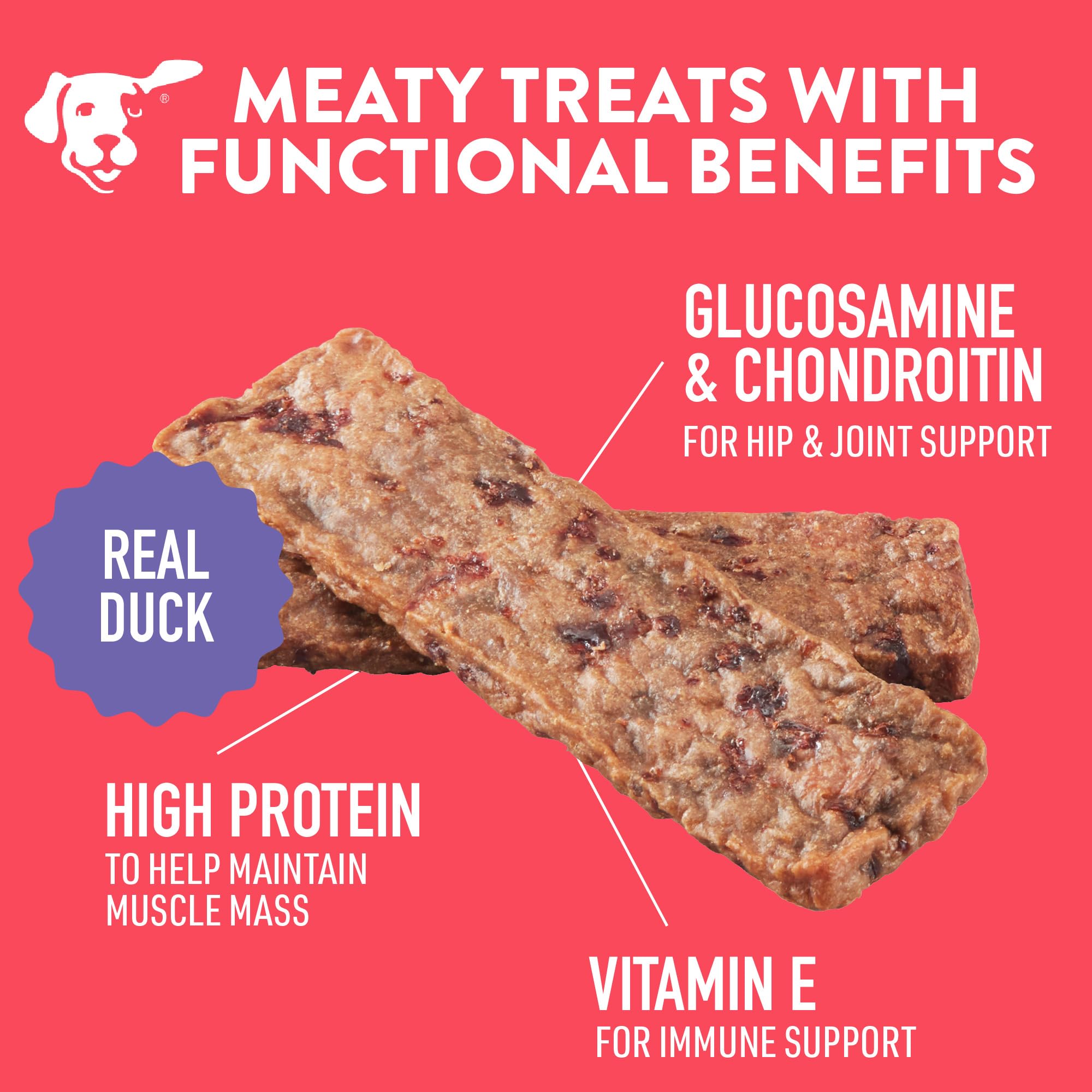 Dogswell Hip & Joint Soft Strips duck first ingredient highlights protein source