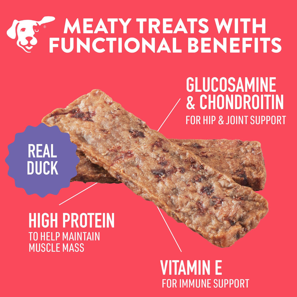 Dogswell Hip & Joint Soft Strips duck first ingredient highlights protein source
