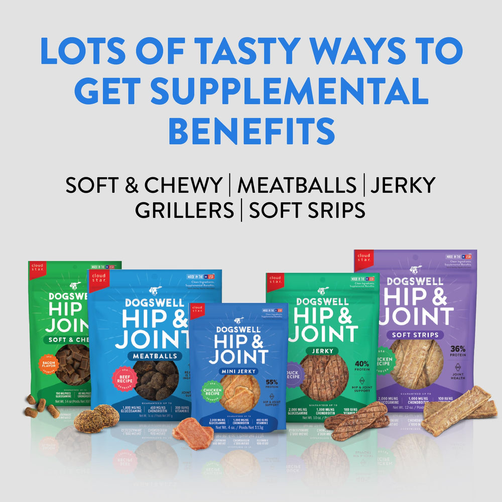 Dogswell hip joint-support snack designed for mobility