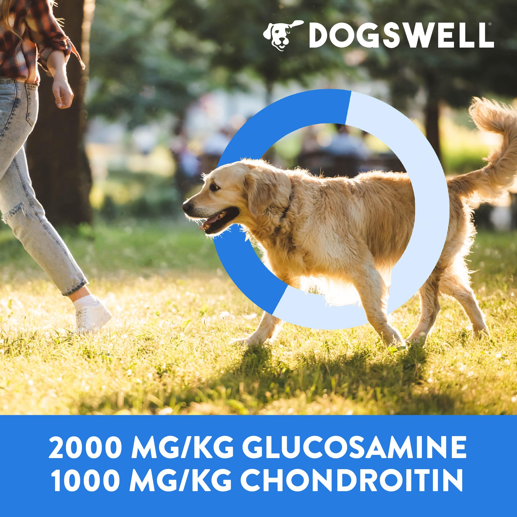 Dogswell hip-joint US-made label highlights quality ingredients.