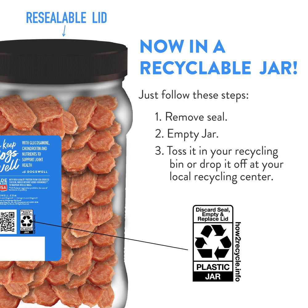 Dogswell mini jerky with no grains or artificial additives.