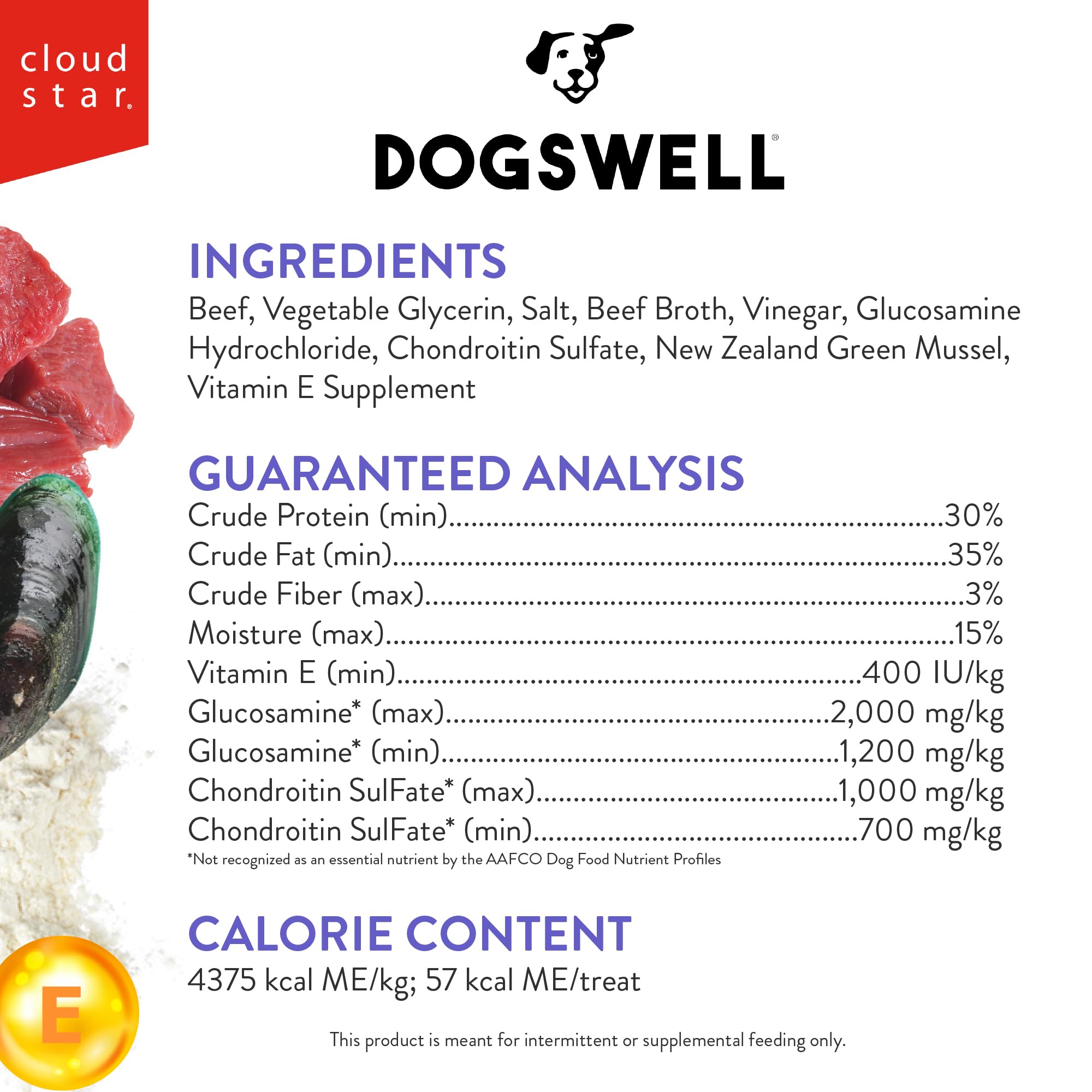 DOGSWELL USA beef jerky delivers lean muscle support with 30% protein