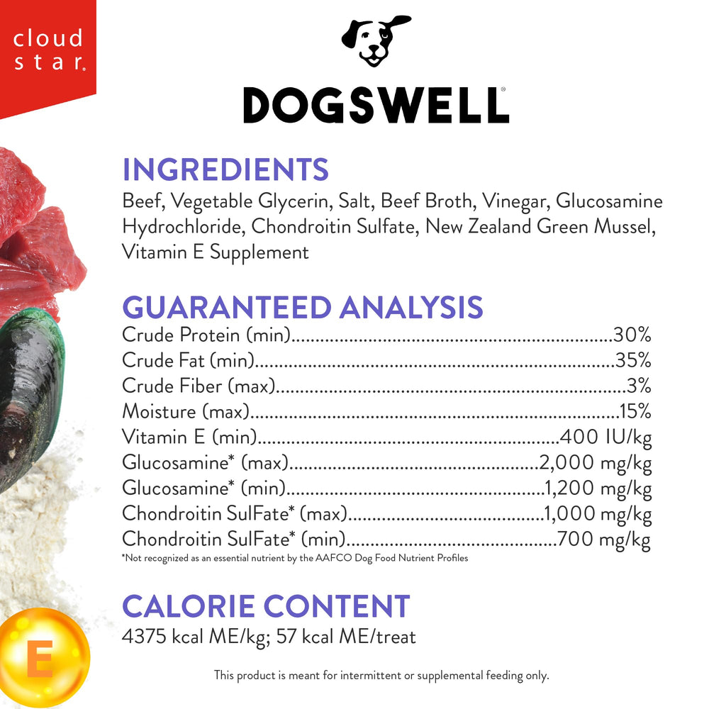 DOGSWELL USA beef jerky delivers lean muscle support with 30% protein