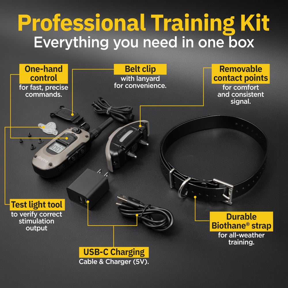 Dogtra 1900X tone and vibration modes for versatile cues