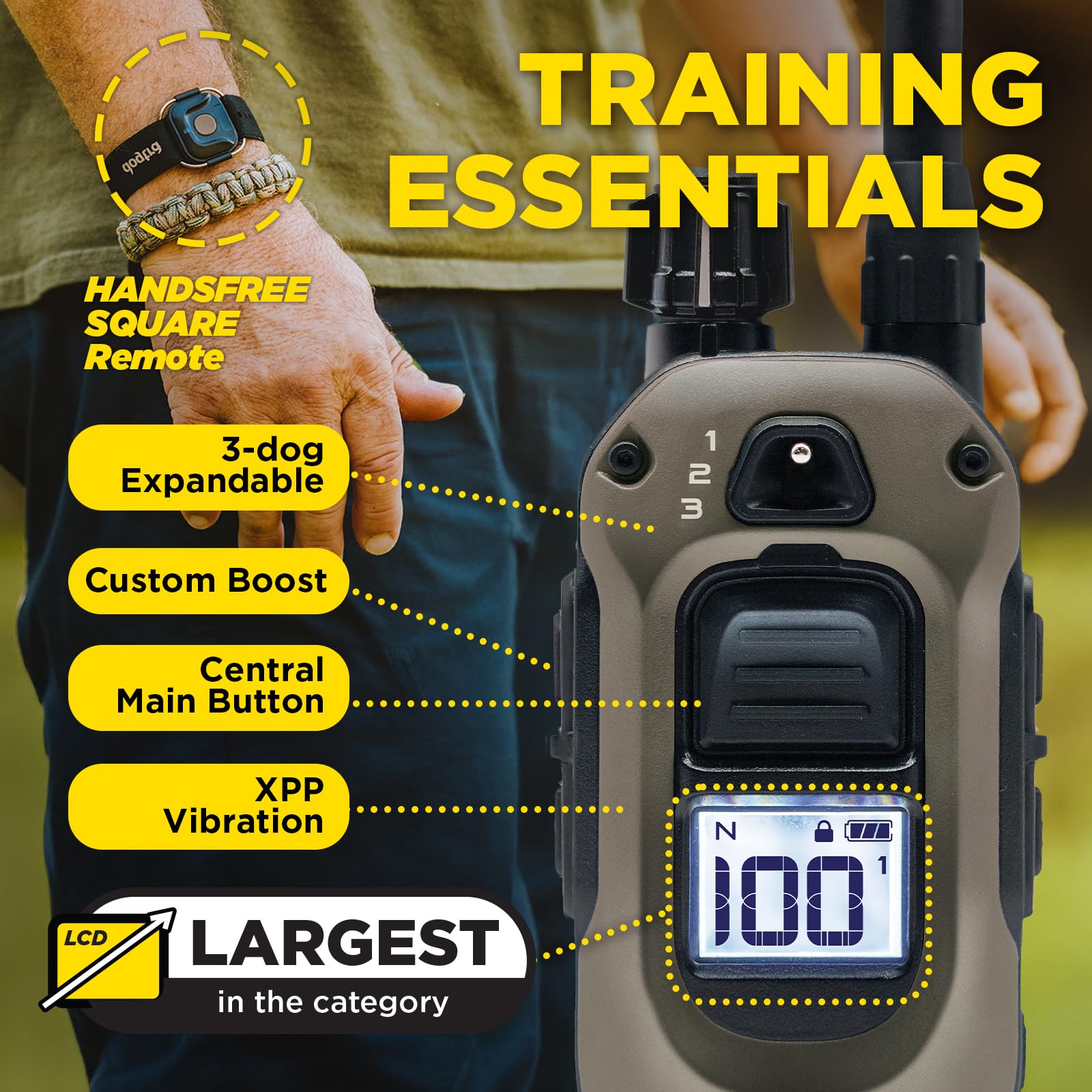 Vibration and tone modes demonstrated during a training drill.