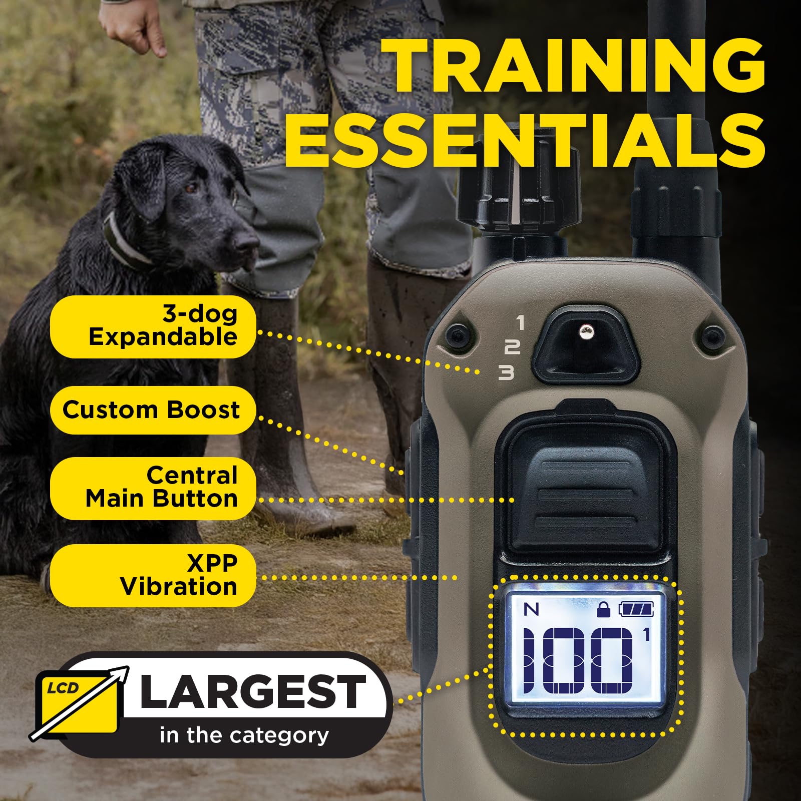 Dogtra 1900X vibration and tone modes support varied cues.