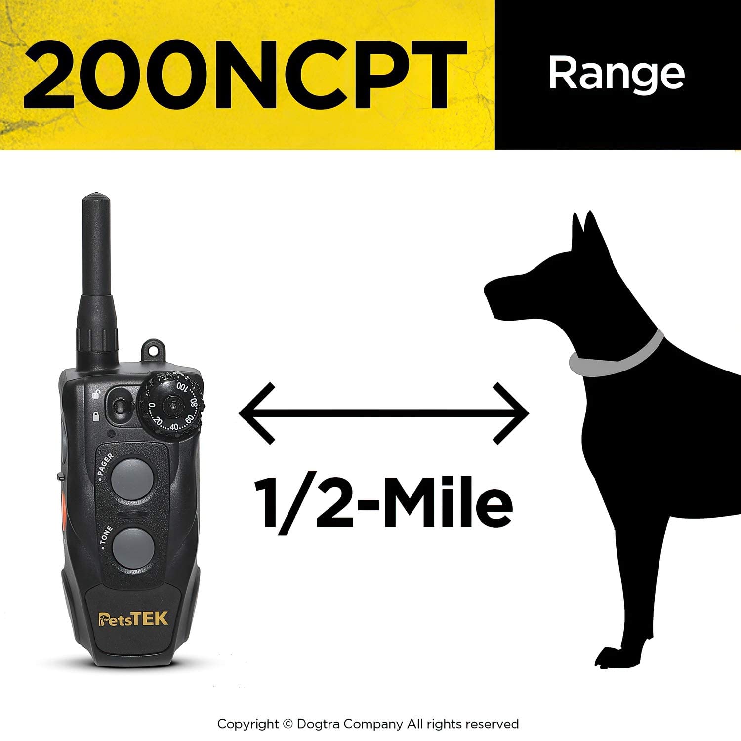 Dogtra 200NCPT device highlighting vibration mode for gentle cues.
