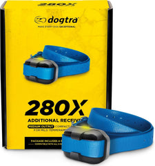 Dogtra 280X additional receiver with blue strap for multi-dog training.