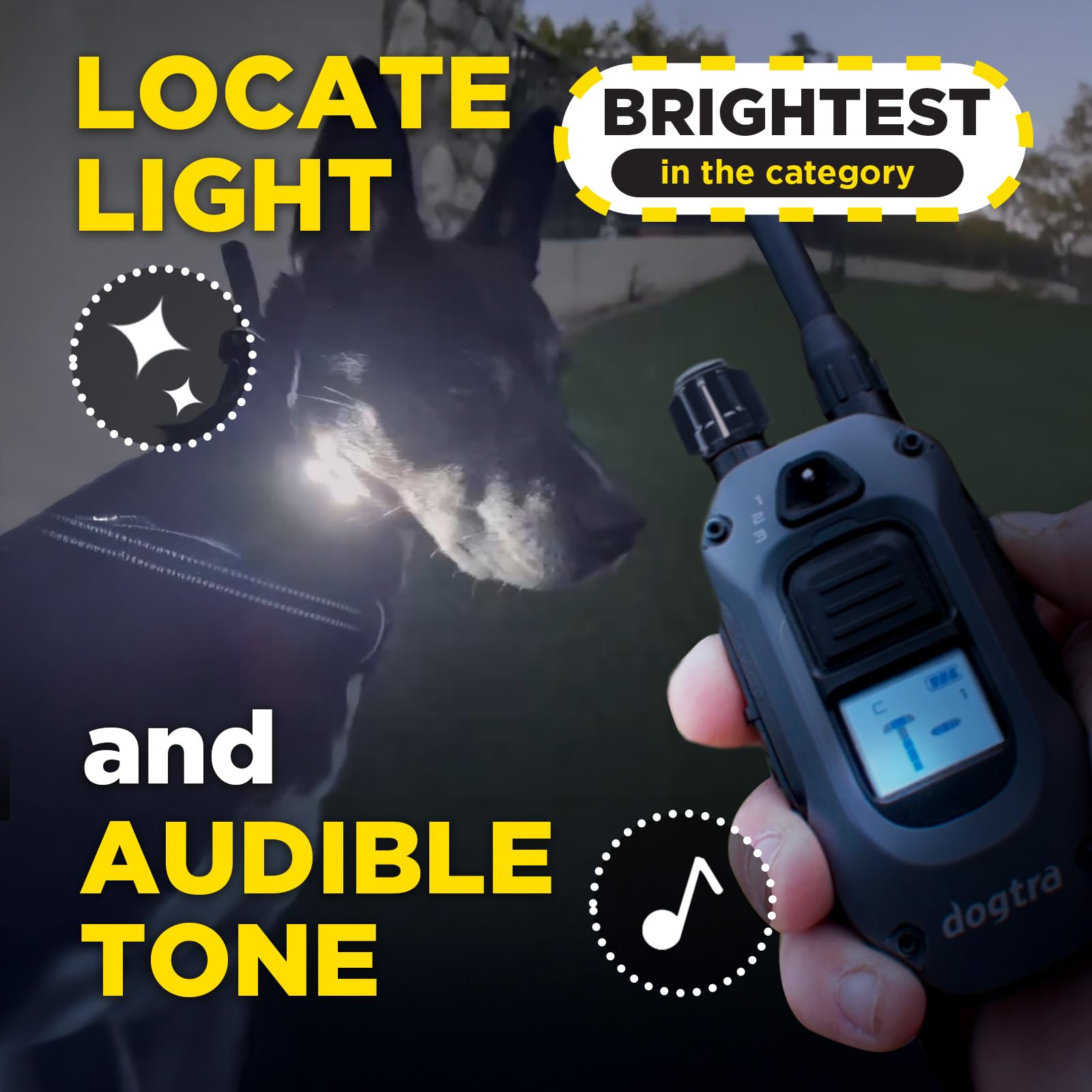 Dogtra 280X rugged unit resists dirt, rain, and splashes on adventures.
