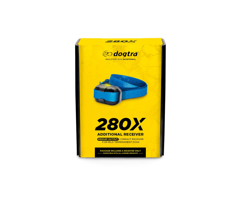 Dogtra 280X front-center button for precise timing during training.