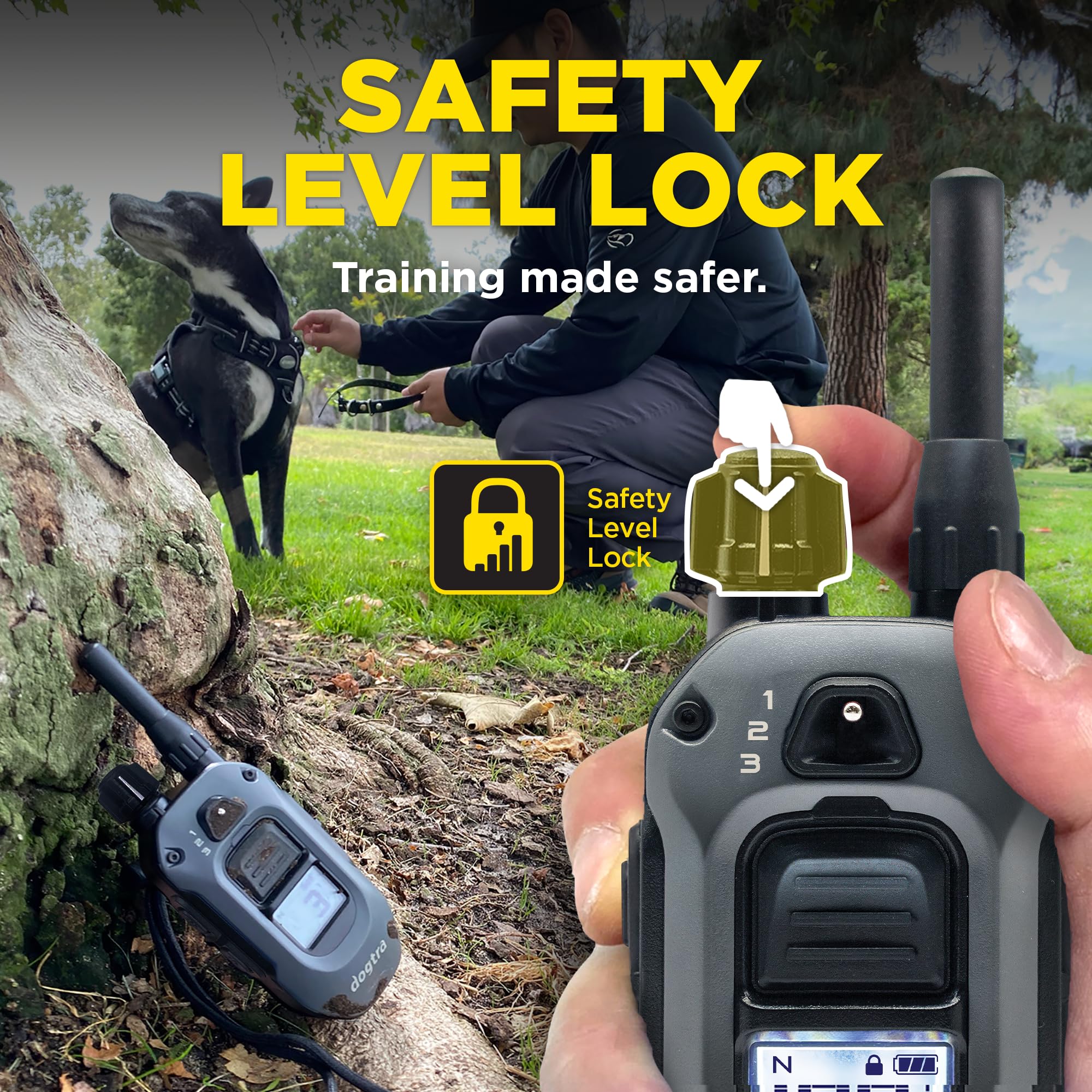 Dogtra 280X safety lock and removable points prevent accidental changes.